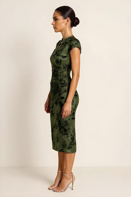 Afternoon Grace – Ink Garden Jacquard Dress
