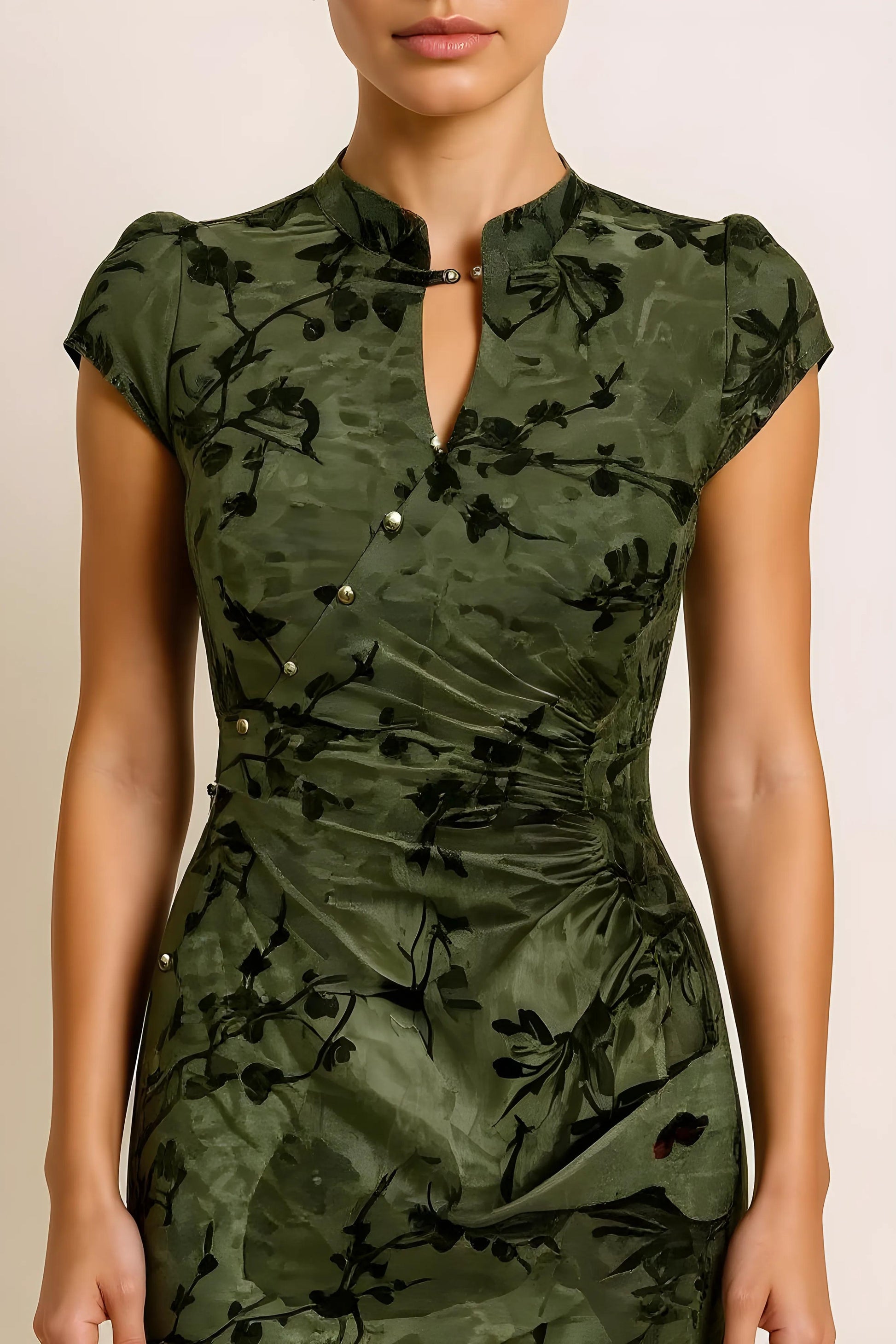 Afternoon Grace – Ink Garden Jacquard Dress